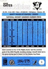 2003-04 Pacific Exhibit Blue Backs #3 Adam Oates