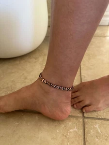Cavigliera Bracciale Magnetico Rame Massiccio Puro Swirl Rinnova Equilibrio Energia Potenza Gioia - Foto 1 di 12