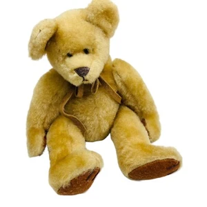 Vintage Russ Berrie ‘Blair’ Teddy Bear Jointed Soft Plush Toy 11” Honey Color - Picture 1 of 7
