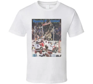 Miracle On Ice Usa Si Cover T Shirt - Picture 1 of 2