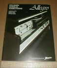 1975 Zenith Modular Sound System Allegro Booklet Brochure Stereo System Catalog