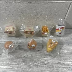 1989 Burger Kids Meal Toys Lickety Splits Food Racers Hallmark Lot Of 7 - Picture 1 of 8