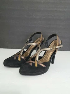 Carlos Santana Women's Cosmic Black Heels Size 8 M - Picture 1 of 9