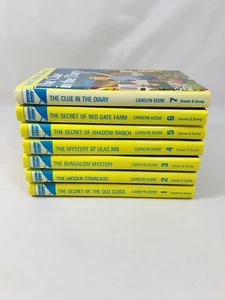Vintage Nancy Drew Hardcover Bücher Lot 1-7 gelb 1987-1990 - Bild 1 von 6