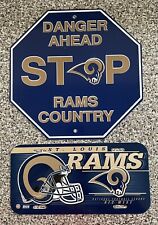 St Louis Rams NFL 12 X 6 Plastic License Plate by WinCraft 843142