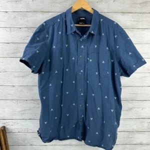 The North Face Mens XXL Collared Short Sleeve Button Up Blue 2XL - Picture 1 of 10