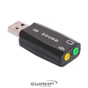 USB Sound Card Adapter Dongle Compact Microphone Input Speaker Output 2 Channel - Picture 1 of 1
