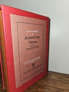 An Anthology Of American Verse Oscar Williams Slipcover Hardcover - Picture 1 of 12