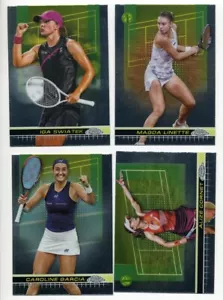 2024 Topps - Lotto di 4 carte da tennis Iga Swiatek Alize Cornet Carolina Garcia Linette - Foto 1 di 1