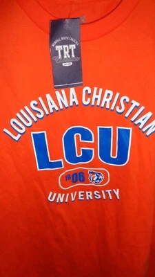 TRT Classics Hombre Grande Naranja Camiseta Louisiana Christian University NUEVOS ETIQUETAS Foto 1 de 4