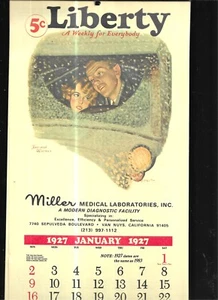 LIBERTY MAGAZINE 1927 CALENDAR, REPRINTED IN 1983 - Picture 1 of 3