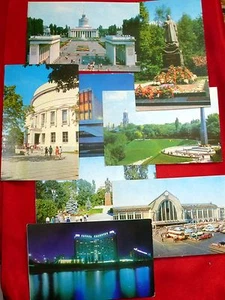 set of 8 SOVIET UNION old USSR VINTAGE ART PRINT RETRO postcards KIEV UKRAINE - Picture 1 of 5