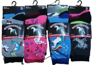 New Ladies Girl Sock holic Unicorn Horse Soft Cotton Rich Everyday Design3,6,12 - Picture 1 of 3