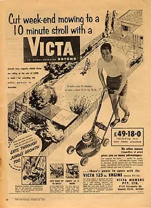 victa18 rotomo lawnmower advert repoduction 1957 a3 size - Picture 1 of 1