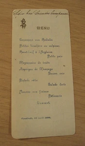 Menú CONCIERTO 1899 DE COLECCIÓN ~ Violinista ITALIANO Prodigio "LEANDRO CAMPANARI" - Imagen 1 de 5