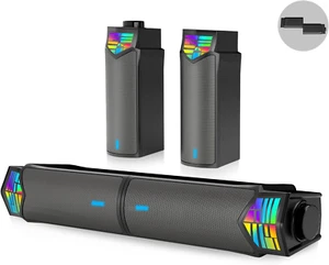 Altoparlante per PC, Altoparlante per Computer Staccabile 2 in 1 Altoparlanti Bl - Foto 1 di 12