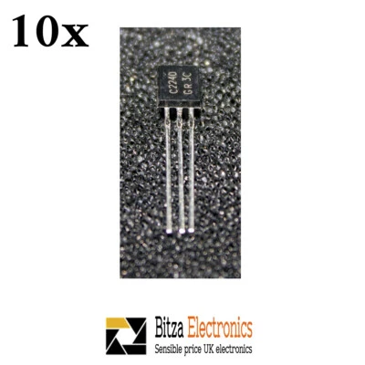 10x 2SC2240 C2240 Low Noise Audio Transistor 120V 100mA 300mW TO-92 - Image 1 of 2