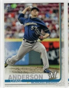 Chase Anderson 2019 Topps Series 1 Baseball Base Common #5 Milwaukee Brewers