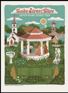 Lake Street Dive Hatch Show Stampa 2023 Tour Poster In Mano Spedito Oggi - Foto 1 di 1