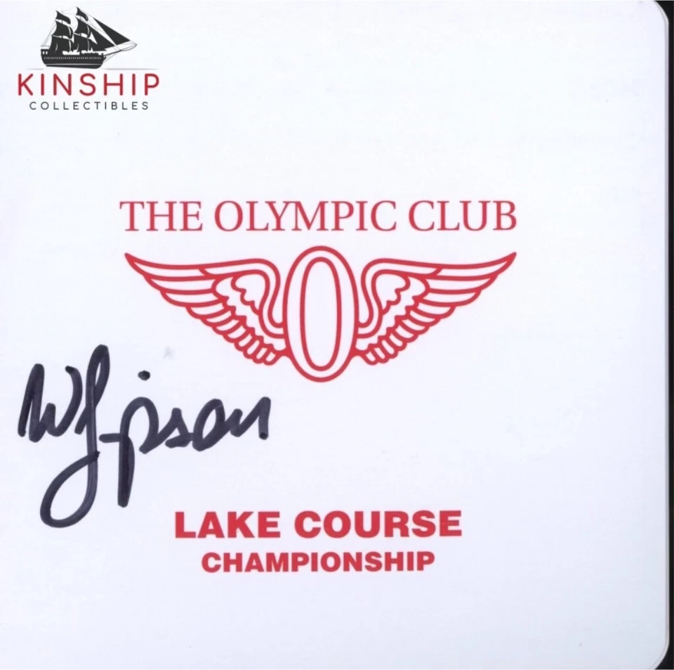 Tarjeta de puntuación firmada por Webb Simpson del Club Olímpico JSA US Open Auto Masters Z1262 Foto 1 de 1