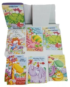 Geburtstagskarten bunt Horstwood Illustration 10 Stück mit Umschlägen - Bild 1 von 10