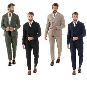 Eleganter Herrenanzug Mit Doppelreiher In Verschiedenen Farben GIOSAL - Bild 1 von 47