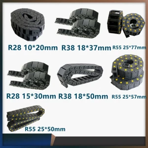 2PCS 1M Hochwertige Nylon Energiekette Schleppkette Drahtträger Kabelschlepp