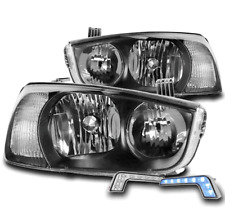 FOR 2001 2002 2003 ELANTRA REPLACEMENT BLACK SET HEADLIGHTS LAMP W/BLUE LED DRL