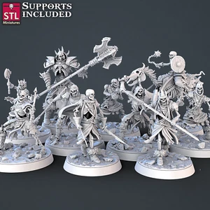 Skeleton Set DnD Legion Terrain Scenery Tabletop Miniatures 28mm Frostgrave - Picture 1 of 11