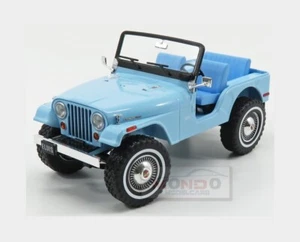 1:18 Greenlight Jeep Cj-5 1963 Personal Car Elvis Presley Light Blue GREEN19061 - Foto 1 di 2