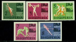 Albania 1963 Campi europei, canottaggio, boxe, calcio, pallavolo, Michel 768 B, nuovo di zecca - Foto 1 di 2