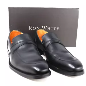 Ron White Men Ethan Black Slip-On Loafer in Hand Burnished Calf Size 9.5 us/can - Picture 1 of 16