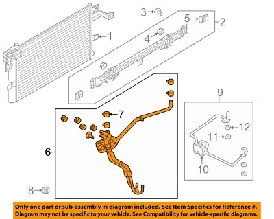 FORD OEM 13-19 Police Interceptor Utility Trans Oil Cooler-Inlet Tube DB5Z7R081R - Image 1 of 2