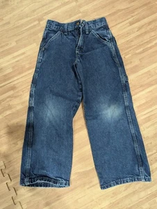 Pantalones de mezclilla de carpintero cargo Wrangler para niños talla 8 regulares - Imagen 1 de 2