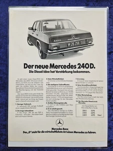 Mercedes Benz /8, 240 D, originale Werbung in DIN-A-4, 1973, laminiert - Picture 1 of 1
