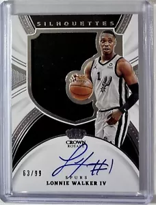 2021-22 Crown Royale Lonnie Walker IV Silhouettes Auto 63/99 SL-LWK - Picture 1 of 2