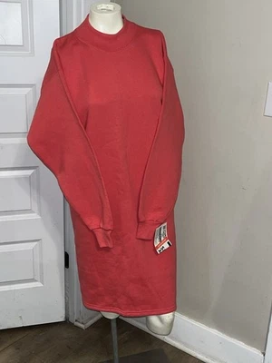 Vintage Sturdy Sweats by Lee Sweater Dress Sweatshirt OSFA - NEW Old Stock Pink - Image 1 of 4