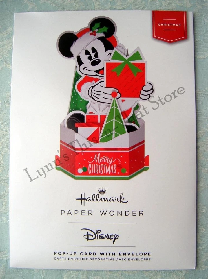 HALLMARK PAPER WONDER 3D POP UP Tarjeta de Felicitación Nueva Mickey Mouse NAVIDAD (2730) Foto 1 de 1