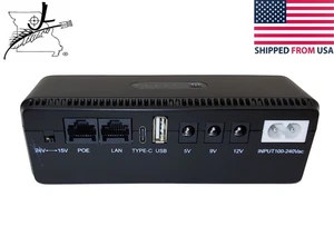 USB C UPS Automatic Power Supply Battery Backup 5v 8v 12v 8800mAh 100-240Vac - Picture 1 of 10