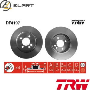 2x BRAKE DISC DF4197 FOR MINI W10 B14 A 1.4L W11B16/W10B16A 1.6L W17 D14 1.4L - Picture 1 of 18