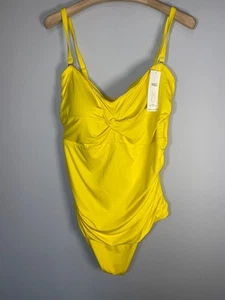 M&S magic 360 shaping bright yellow swimming costume size 24 L BNWT - Picture 1 of 4