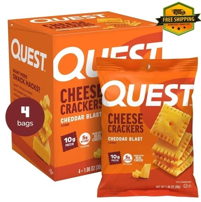 Galletas Quest Cheddar - 10 g de proteína, hechas con queso real, paquete de 4 Foto 1 de 4