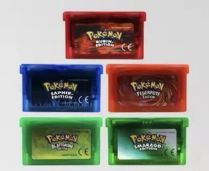 GBA Pokemon Spiele auf Deutsch Rubin, Saphir, Smaragd, Feuerrot, Blattgrün - Bild 1 von 6