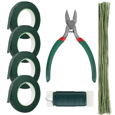 Floral Tape Floral Arrangement Kit  and Floral Wire, Arrangement Tools Kit Green - Image 1 of 4