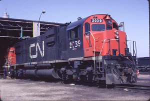CN Canadian National Alco C630 Kodachrome Original Kodak Slide - Imagen 1 de 1