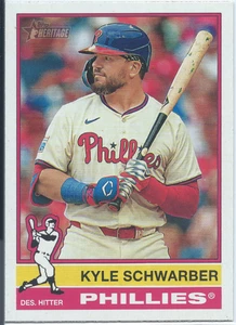 2025 TOPPS HERITAGE #480 KYLE BLACKBER SP - PHILADELPHIA PHILLIES STAMPA CORTA - Foto 1 di 2