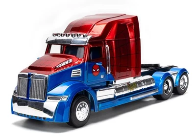 JADA TOYS - 1995 WESTERN STAR 5700 XE Blu e Rosso MARVEL Spider-man - 1/24 - ... - Immagine 1 di 4
