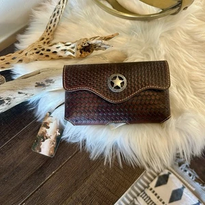 Montana West Handyholster geflochten Echtleder Gürtelschlaufe 6,75 x 4 Zoll - Bild 1 von 3