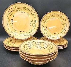 Home Trends Italian Villa Dining Set, 4 Plates, 5 Salad Plates, 4 Bowls - Picture 1 of 20