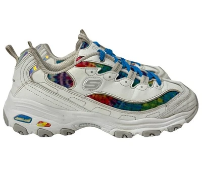 Zapatos Skechers D’ Lites Fiesta para mujer talla 8,5 blancos multicolores cuerdas nuevas Foto 1 de 4